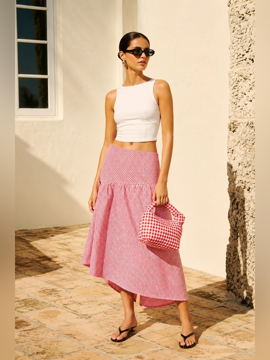 Anthropologie Dresses & Skirts - Anthropologie Maeve Asymmetric Picnic Midi Skirt US 2 / UK 6